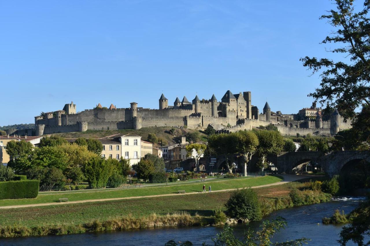 L'Or Vert, Castle View, Private Parking, Air Conditioner, Netflix, 160M From Medieval Town Carcassonne Exterior photo